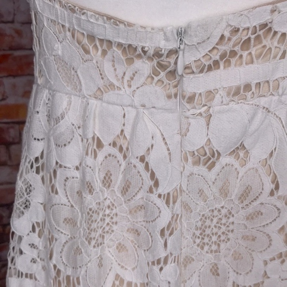 White Lace Overlay Sundress with Built in Bodysuit - Picture 10 of 13